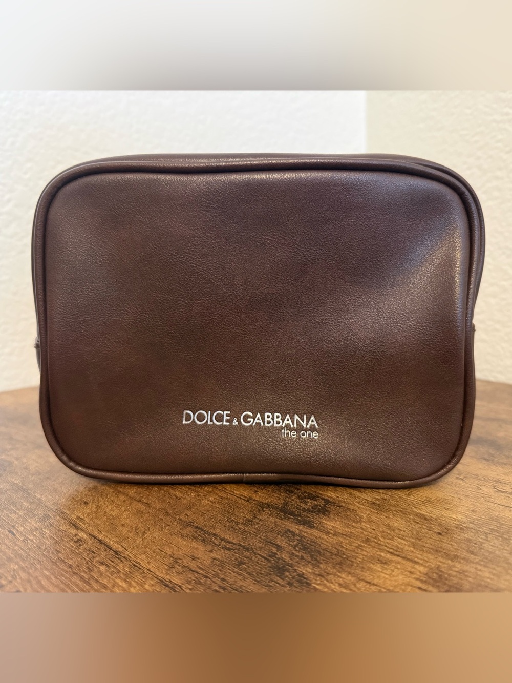 Dolce & Gabbana The One Brown Travel Accessories & Toiletry Bag Case with Zipper